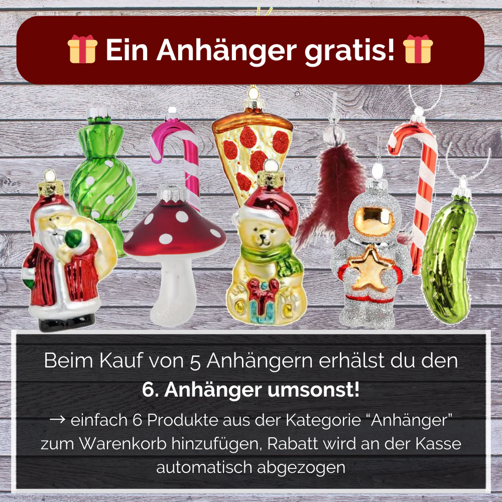 Anhänger Zuckerstange Candy aus Glas Rot Weiß Matt 12 cm - Image 3
