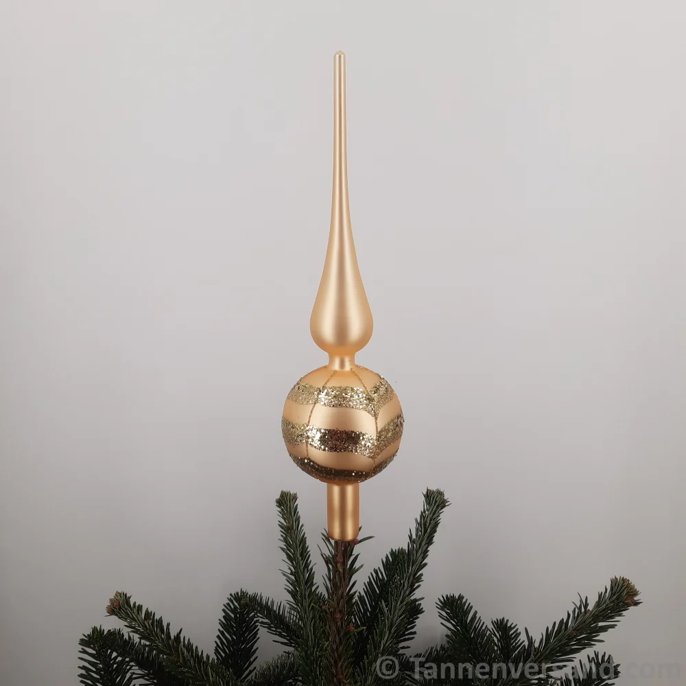 Baumspitze aus Glas Gold Glanz 31 cm - Image 2