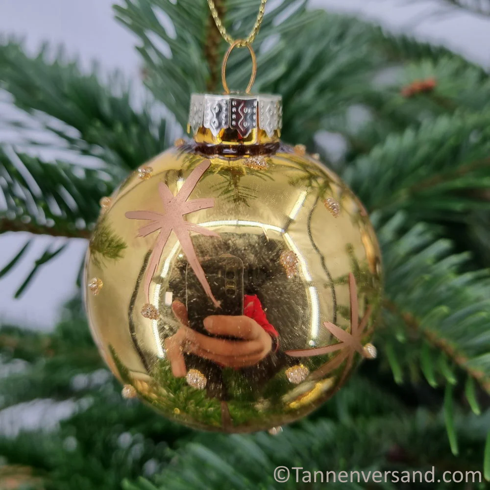 Weihnachtskugel aus Glas Gold 6 cm 12er Set - Image 7