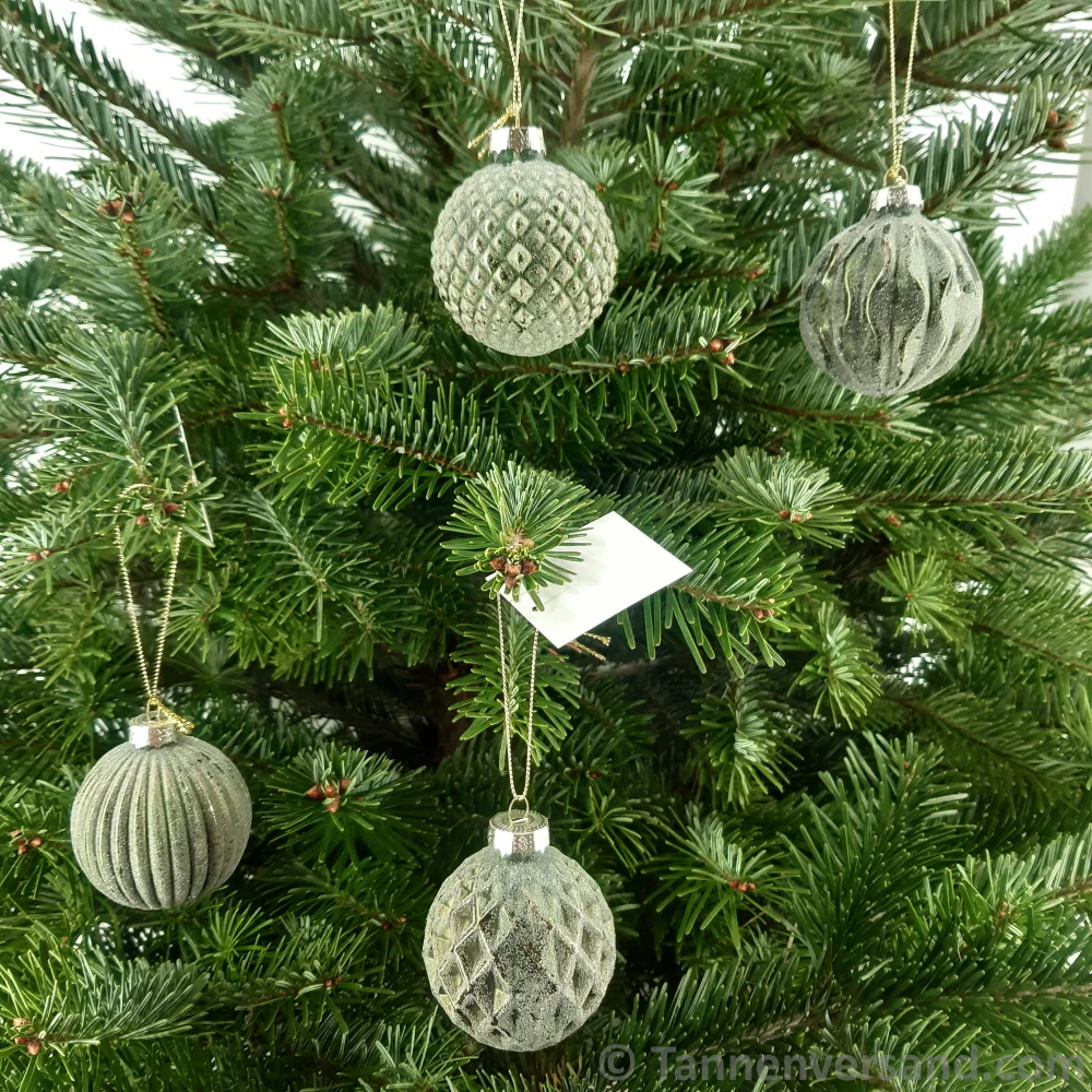 Weihnachtskugel aus Glas Grün Gold 6 cm 12er Set - Image 2