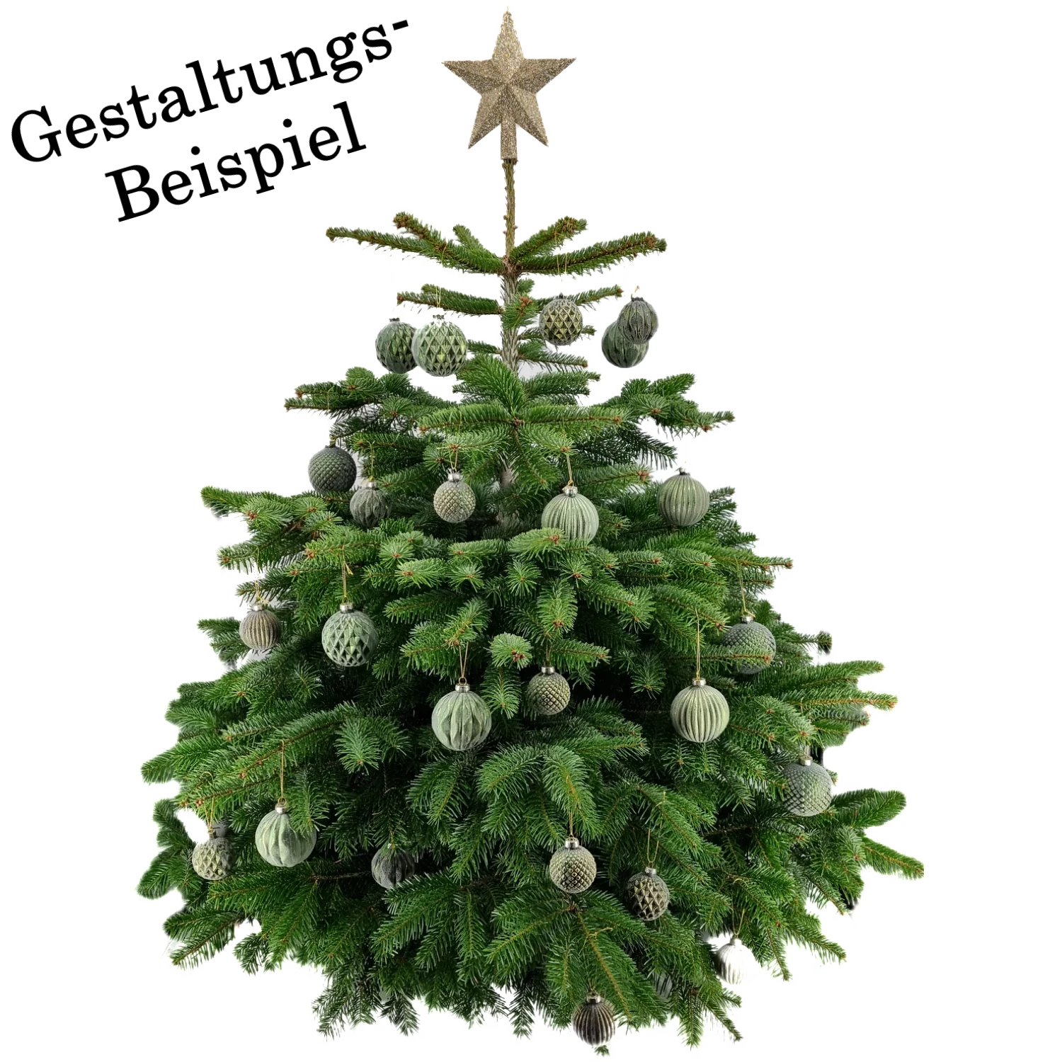 Weihnachtskugel aus Glas Grün Gold 8 cm 12er Set - Image 3