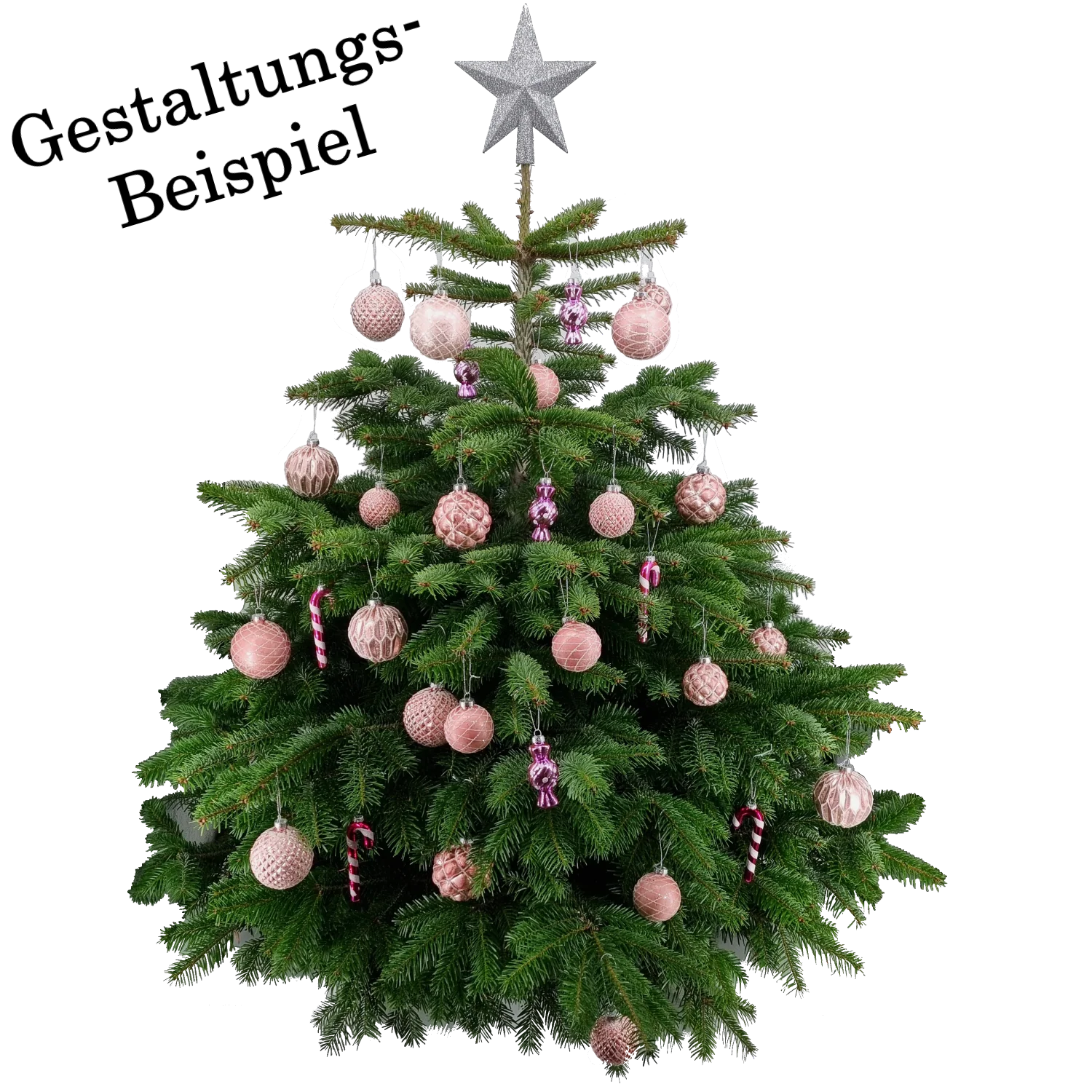 Weihnachtskugel aus Glas Pink Silber 8 cm 12er Set - Image 3