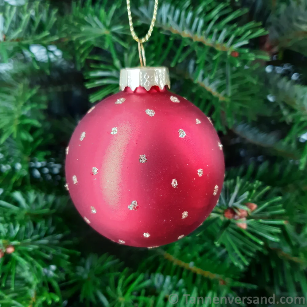Weihnachtskugel aus Glas Rot Gold 6 cm 12er Set - Image 6