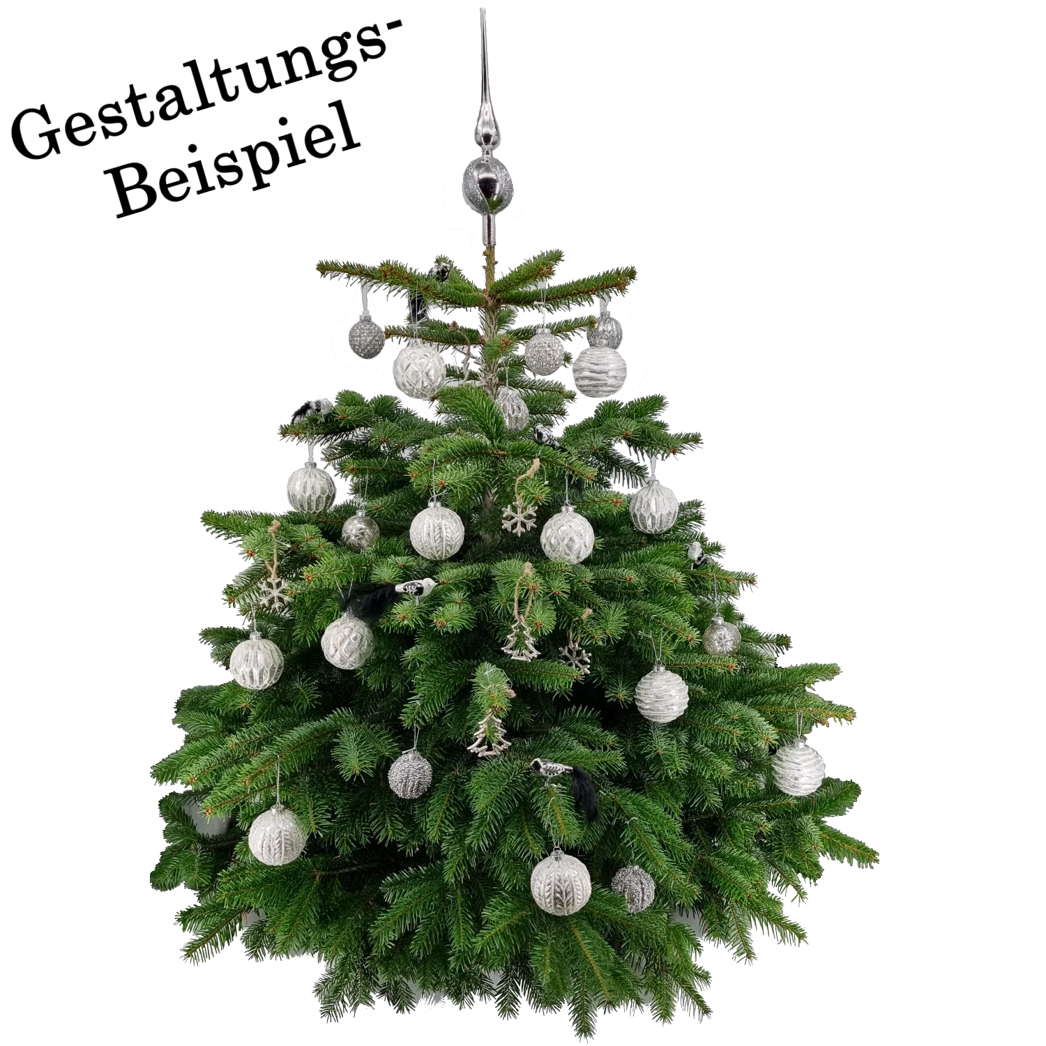 Weihnachtskugel aus Glas Silber 6 cm 12er Set - Image 3