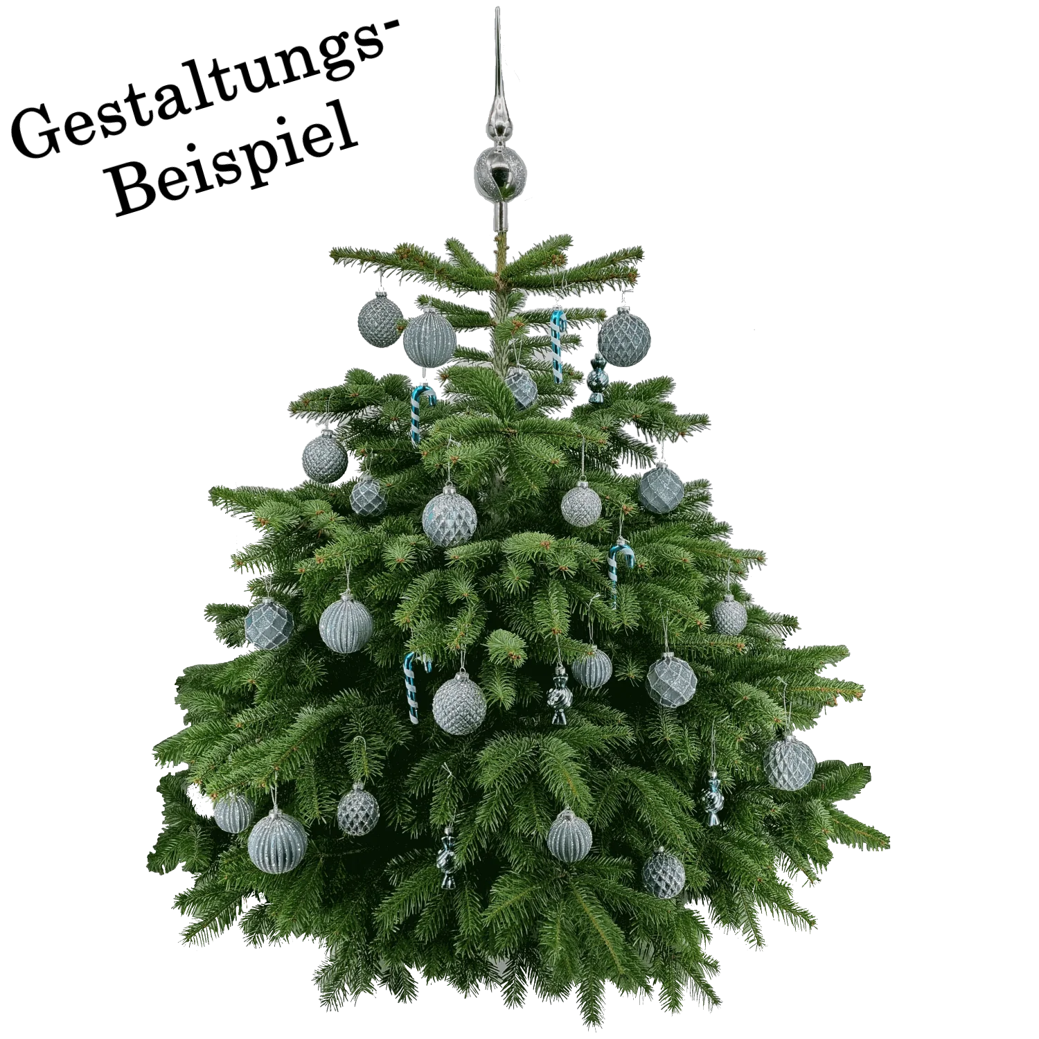 Weihnachtskugel aus Glas Türkis Silber 6 cm 12er Set - Image 3